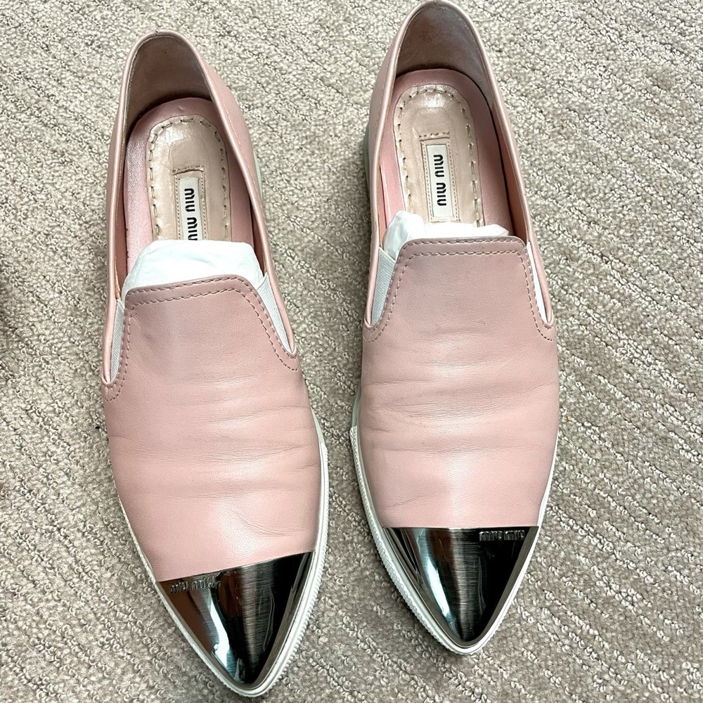 Miu Miu Cap Toe Slip-On Sneaker